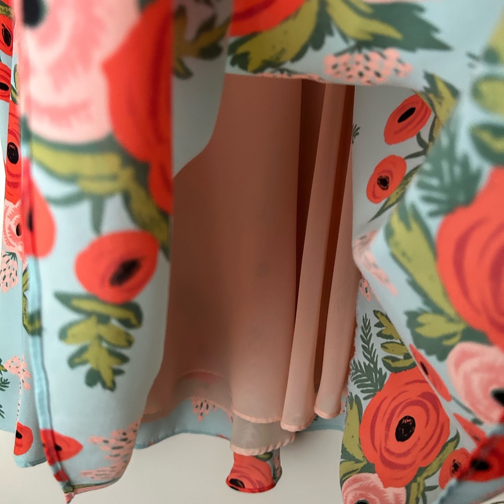 Anthropologie Fluttered Blooms paper crown rifle paper dress - Picture 6 of 6